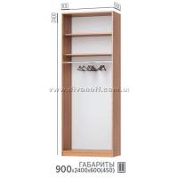 Шкаф купе 2х-дверный 900х2400х600(450) Уни